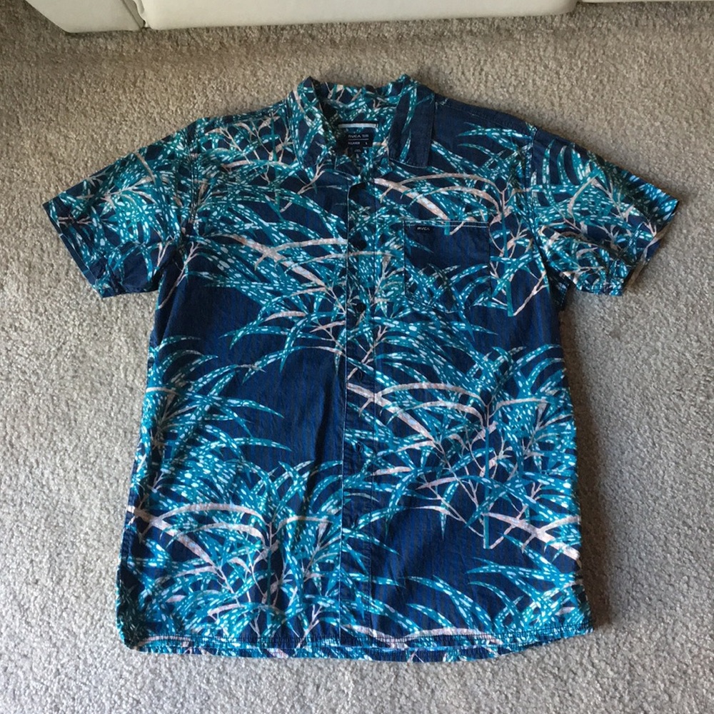 RVCA Horticulture Bamboo Print Button Shirt